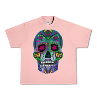 Salmon sugar skull Urban Heavy Tee - FaDigitalArtStudio