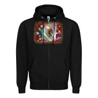 Black mexico flag christmas Zipper Hoodie - AdoDesignShop