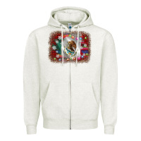 Oatmeal Heather mexico flag christmas Zipper Hoodie - AdoDesignShop