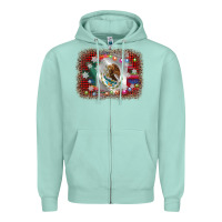 Seafoam mexico flag christmas Zipper Hoodie - AdoDesignShop
