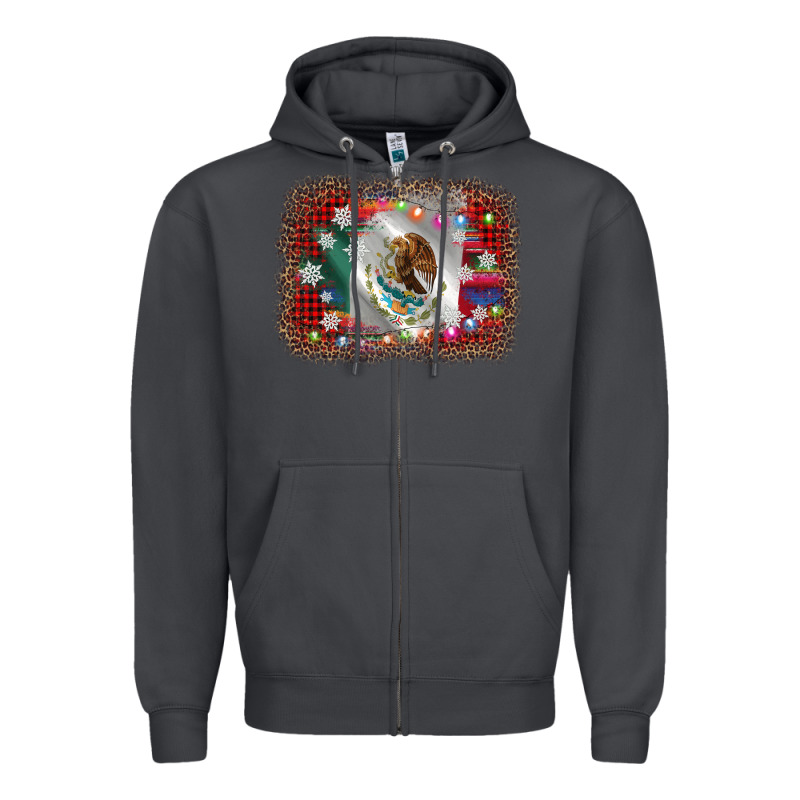 Mexico Flag Christmas Zipper Hoodie by AdoDesignShop | Teevron
