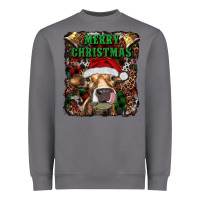 Storm merry christmas heifer with cowbells Heavyweight Sweatshirt - RanaPortraitStore