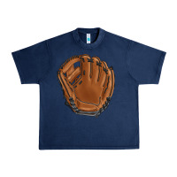 Navy baseball glove Urban Heavy Tee - BarkalooDesign