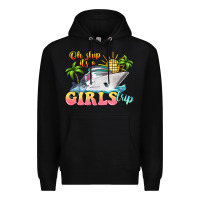 Black oh ship it's a girls trip Premium Hoodie - LillyAllenDesigns