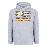 Heather Grey duck hunter flag Heavyweight Hoodie - MaliasSmallBusiness