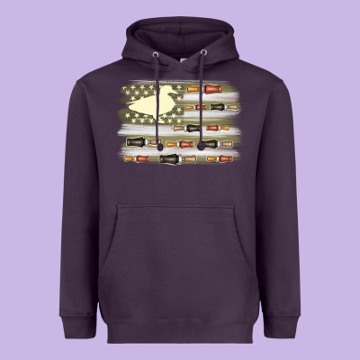 Duck Hunter Flag Heavyweight Hoodie Designed By Maliassmallbusiness