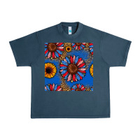 Midnight Navy usa sunflowers seamless pattern Urban Heavy Tee - HRA Design Shop