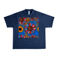 Navy usa sunflowers seamless pattern Urban Heavy Tee - HRA Design Shop