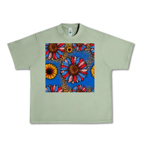 Oil Green usa sunflowers seamless pattern Urban Heavy Tee - HRA Design Shop