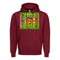 Burgundy mardi gras dude Zipper Hoodie - Artiststas