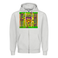 Dove Grey mardi gras dude Zipper Hoodie - Artiststas
