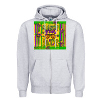 Heather Grey mardi gras dude Zipper Hoodie - Artiststas