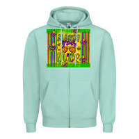 Seafoam mardi gras dude Zipper Hoodie - Artiststas
