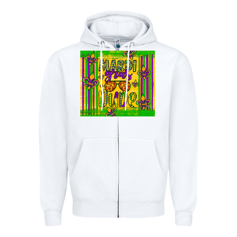 Mardi Gras Dude Zipper Hoodie by Artiststas | Teevron