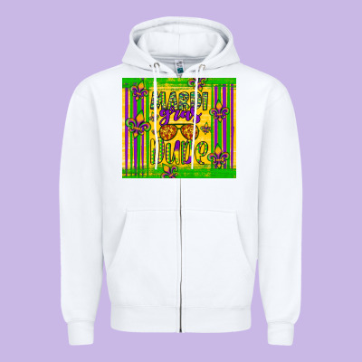 Mardi Gras Dude Zipper Hoodie Designed By Artiststas