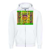 White mardi gras dude Zipper Hoodie - Artiststas