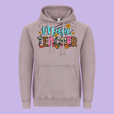 Music Teacher Vintage Hoodie Designed By Zillion Design Studio