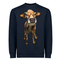 Navy heifer cow Heavyweight Sweatshirt - RanaPortraitStore