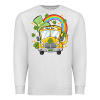 Oatmeal Heather st. patrick's day school bus Premium Sweatshirt - MaliasSmallBusiness