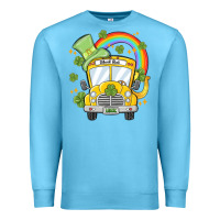 Ocean Blue st. patrick's day school bus Premium Sweatshirt - MaliasSmallBusiness