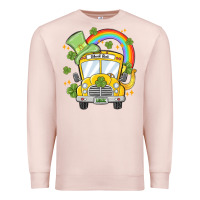 Pale Pink st. patrick's day school bus Premium Sweatshirt - MaliasSmallBusiness