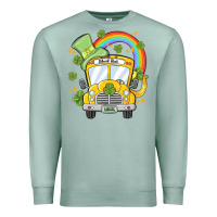 Seafoam st. patrick's day school bus Premium Sweatshirt - MaliasSmallBusiness