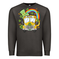 Smoke st. patrick's day school bus Premium Sweatshirt - MaliasSmallBusiness