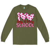 Army Green 100 days of loving school Long Sleeve Tee - Artiststas