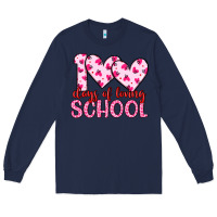 Navy 100 days of loving school Long Sleeve Tee - Artiststas