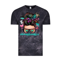 Cloud Black small business messy bun Vintage Tee - Zillion Design Studio