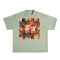 Oil Green american pigs seamless pattern Urban Heavy Tee - HRA Design Shop