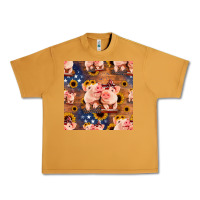 American Pigs Seamless Pattern Urban Heavy Tee | Teevron