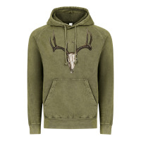 Vintage Olive deer skull Vintage Hoodie - RanaPortraitStore