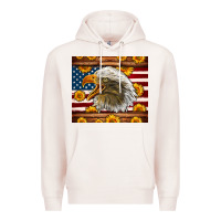 Pale Pink American Flag Eagle Tumbler Premium Hoodie - LillyAllenDesigns