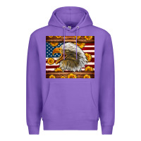 Purple American Flag Eagle Tumbler Premium Hoodie - LillyAllenDesigns