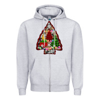 Heather Grey arrowhead christmas trees Zipper Hoodie - AdoDesignShop