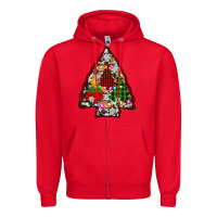 Red arrowhead christmas trees Zipper Hoodie - AdoDesignShop