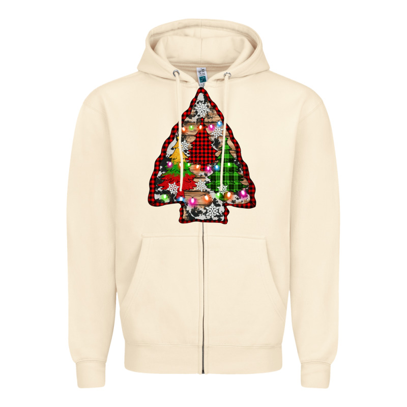 Arrowhead Christmas Trees Zipper Hoodie by AdoDesignShop | Teevron