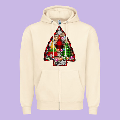 Arrowhead Christmas Trees Zipper Hoodie Designed By Adodesignshop