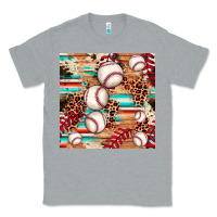 Heather Grey baseball leopard cowhide turquoise seamless pattern Classic Tee - JahusDesignShop