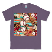 Lavender baseball leopard cowhide turquoise seamless pattern Classic Tee - JahusDesignShop