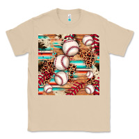 Mushroom baseball leopard cowhide turquoise seamless pattern Classic Tee - JahusDesignShop