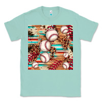 Seafoam baseball leopard cowhide turquoise seamless pattern Classic Tee - JahusDesignShop