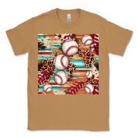 Toasted Coconut baseball leopard cowhide turquoise seamless pattern Classic Tee - JahusDesignShop