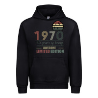 Black Vintage 1970 Limited Edition 50 Years Of Being Awe Urban Hoodie - Bettercallsaul