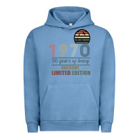 Pigment Pebble Blue Vintage 1970 Limited Edition 50 Years Of Being Awe Urban Hoodie - Bettercallsaul