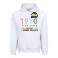 White Vintage 1970 Limited Edition 50 Years Of Being Awe Urban Hoodie - Bettercallsaul