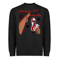 Black I Have Two Moods Black and Red Sneakers Afro Girl Heavyweight Sweatshirt - texasbilliewilder
