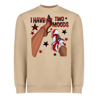 Mushroom I Have Two Moods Black and Red Sneakers Afro Girl Heavyweight Sweatshirt - texasbilliewilder