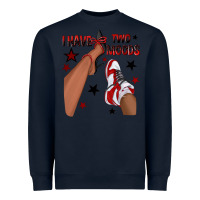 Navy I Have Two Moods Black and Red Sneakers Afro Girl Heavyweight Sweatshirt - texasbilliewilder